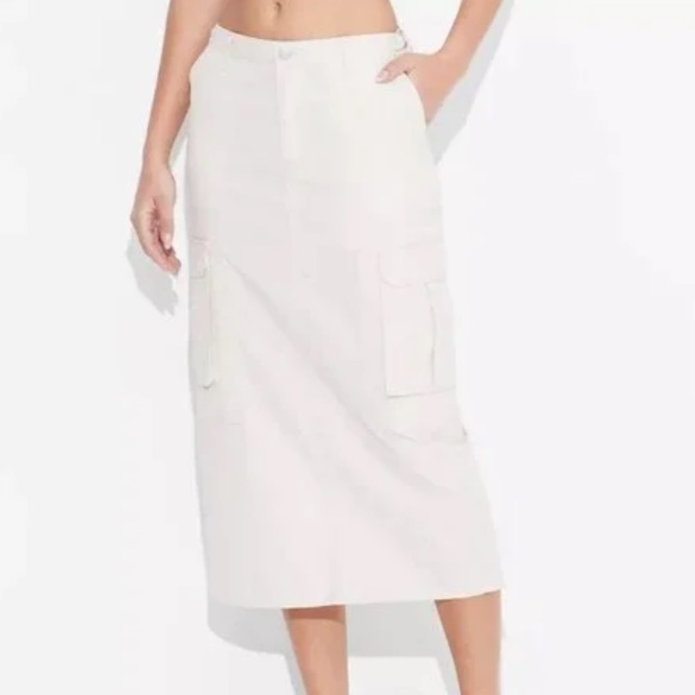 Cargo Poplin Maxi SKirt